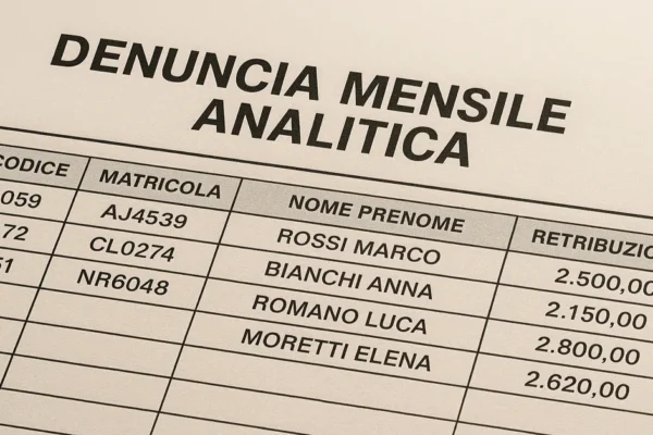 Denuncia Mensile Analitica