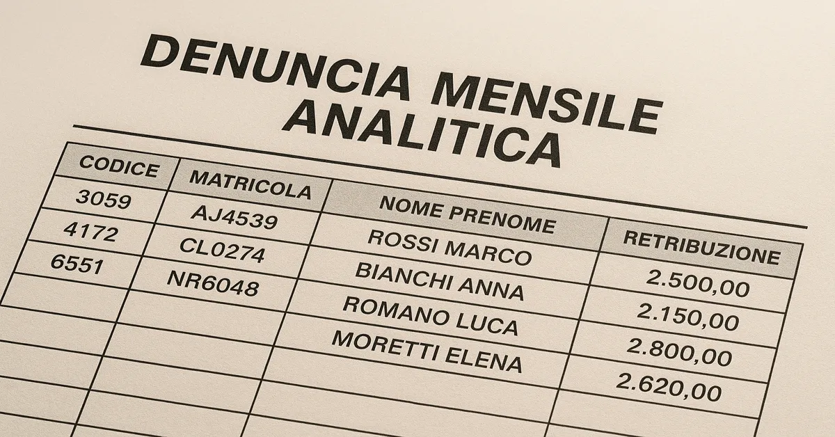 Denuncia Mensile Analitica